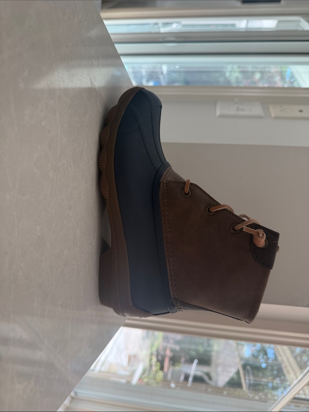 Sperry Brown and Black Waterproof Duck Boot